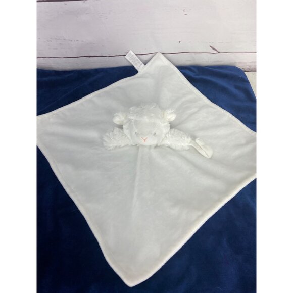 Carters White Sheep Lamb‎ Lovey Security Blanket Pacifier Holder 14 x 14 - Picture 1 of 7